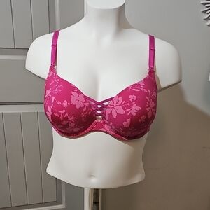 Torrid Pink Floral Underwire Bra